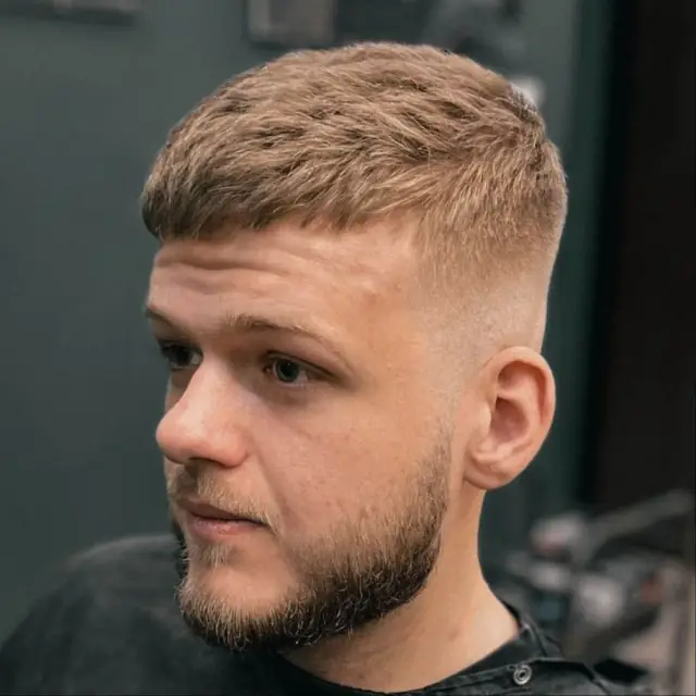 Blond fade + broda w Boske Barber Rzeszów